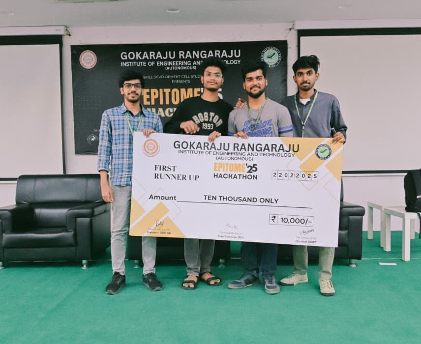 Hackathon Winning Moment In Gokaraju Rangaraju